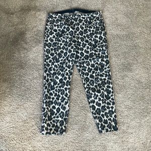 J crew Martie dress pants in leopard print, size 10